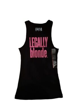 NWT Women's Warner Bros Legally Blonde Graphic Tank Top - Black Size XS
